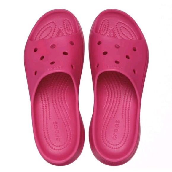 New With Tags Crocs Bae Slide Dragon Fruit Pink Women Size 8 - Picture 3 of 8